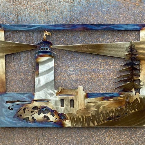 Let Your Light Shine With Lighthouse Home Decor Metal Wall Art Etsy