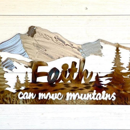 Faith Can Move Mountains Matthew 1720 5x7 8x12 10x15 Etsy
