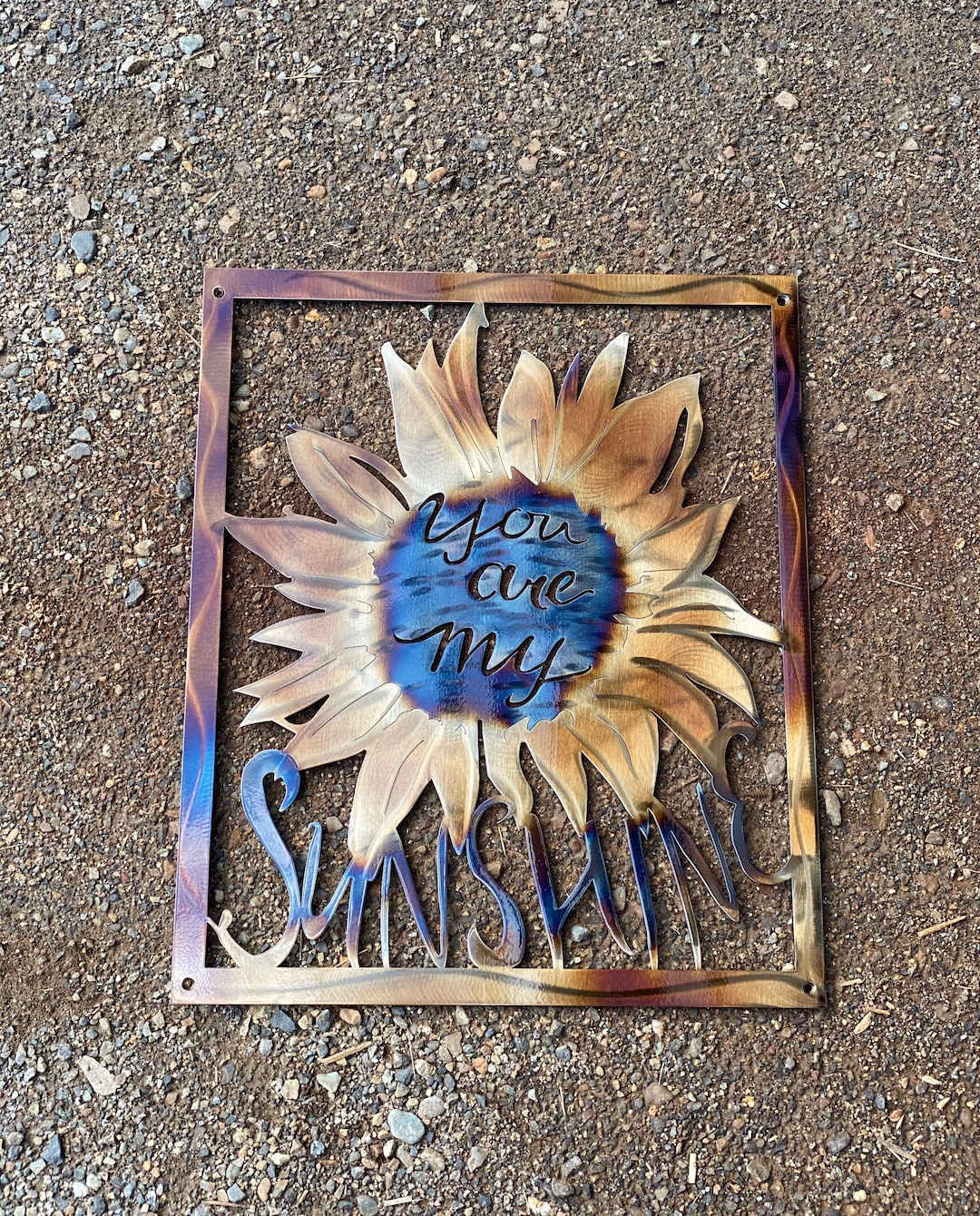 You Are My Sunshine Metal Wall Art Metal Home Decor Etsy