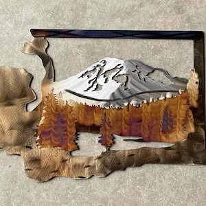 Washington | Metal Wall Art | Metal Home Decor | Washington State | Outdoors | Welcome Sign