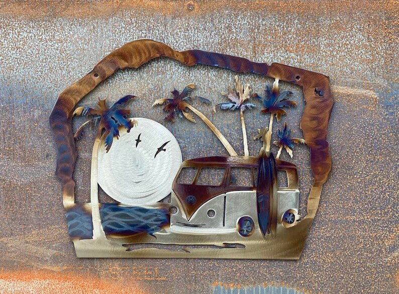 Beach and Surf Home Decor Metal Wall Art/ Sign Etsy
