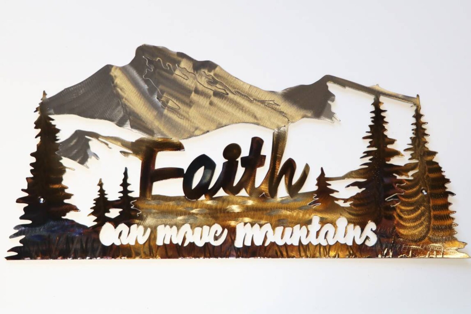 Faith Can Move Mountains Home Decor Metal Wall Art/ Etsy