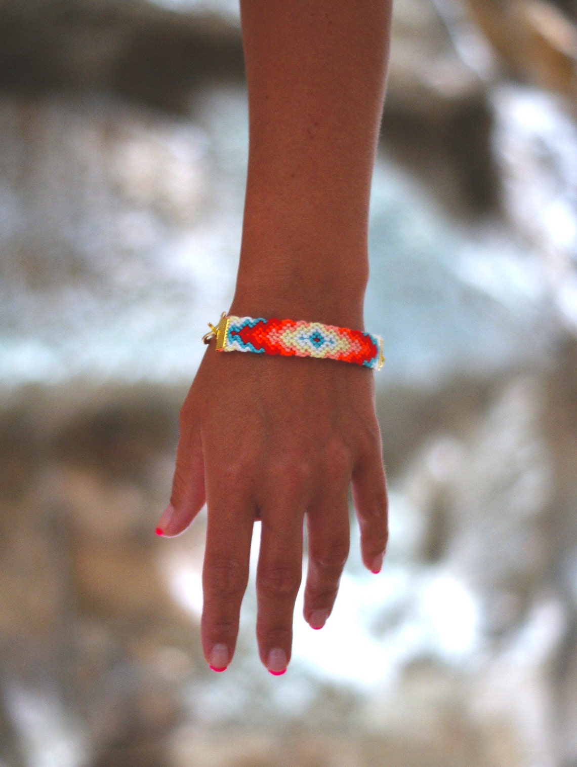 Chunky Chain Friendship Bracelet. Aztec. - Etsy