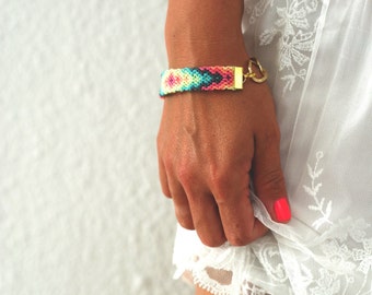 Chunky Chain Friendship Bracelet. Pastel Love.