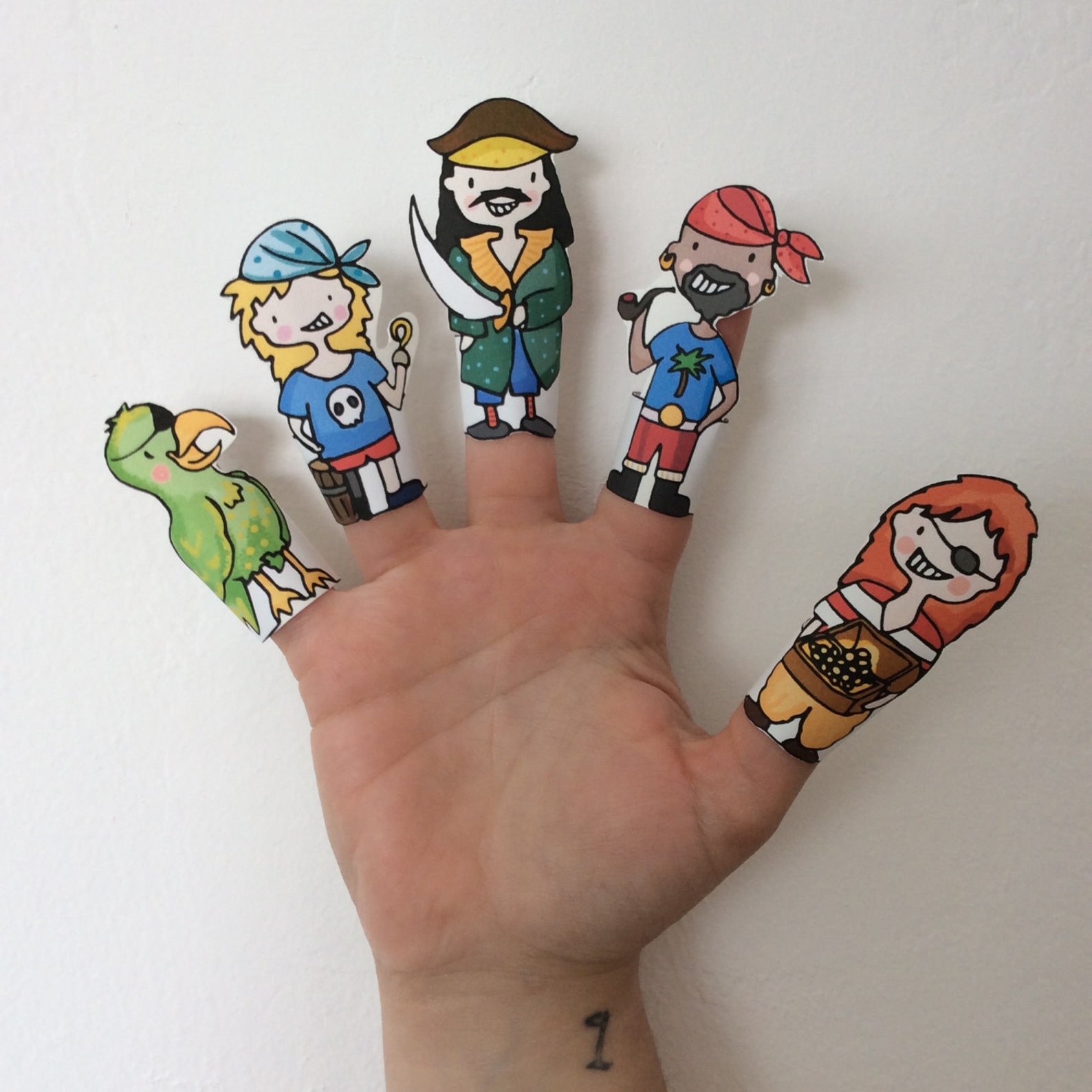 Pirates Paper Finger Puppets By Curmilla Printable PDF | Etsy