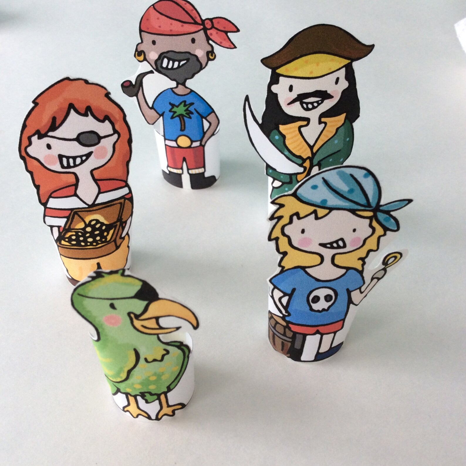 Pirates Paper Finger Puppets By Curmilla Printable PDF | Etsy