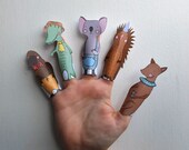 Australian Animals Paper Finger Puppets By Curmilla, Printable PDF,Koala,Kangaroo,Crocodile,Platypus,Echidna
