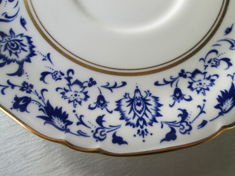 Thank You Gift Housewarming Gift Father/'s Day Gift Hand Decorated Blue Floral Design on White Hostess Gift 1960s WORCESTER CREME SOUP