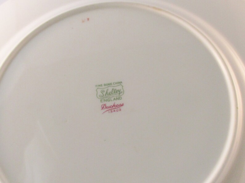Father/'s Day Gift,Housewarming Gift Gold Trim FREE SHIPPING US English Fine Bone China Salad Plate Mother/'s Day Gift Floral Transfer