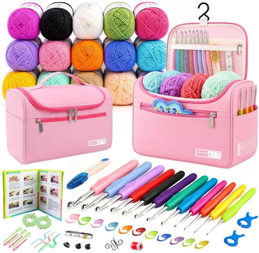 Yarniss Crochet Kit for Beginners, All in One Crochet Kit for Adults ...
