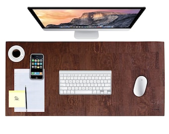 Vegan Cork Desk Mat: Personalized Office Protector Pad (31.5 x 15.7 in)