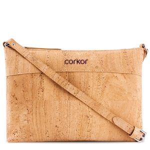 Vegane Kork Geldbörse Crossbody Tasche für Frauen - Personalisiertes Geschenk mit Gravur - Schulter Crossbody Tasche - Vegan Tasche - Korkhandtasche - Cooles Geschenk