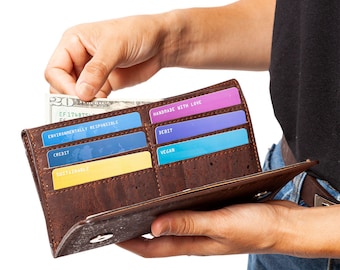 Vegan Cork Wallet: Sustainable Women's Wallet with Snap Closure