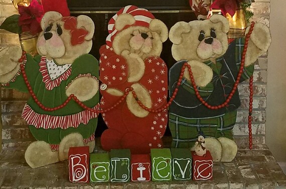 Fuzzy Bear Fireplace Screen Etsy