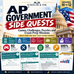 AP US Government Review Games | Engaging Exam Prep Activities (Digital PDF)