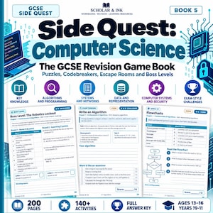 GCSE Computer Science Revision Game Book | AQA Puzzles, Codebreakers, Exam Practice (PDF)