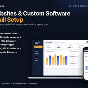 Desenvolvimento personalizado de sites e softwares | Escolas, hotéis, sistemas de gestão de PDV (Ponto de Venda), aplicativos Android | Configuração completa, domínio e hospedagem