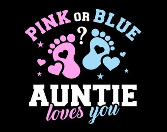 Gender reveal auntie aunt PNG