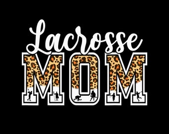 Lacrosse Mom Sport Lover Leopard Game Day Mothers Day Digital PNG