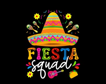 Fiesta Squad Cinco De Mayo Mexican Party Family Group Digital PNG