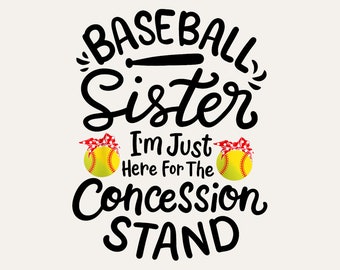 Baseball Sister Softball Heart Sport Lover Funny Girl Digital PNG