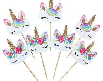 Featured image of post Cupcakes De Unicornio Con Topper Cupcake topper cupcake topper baking decor cupcake decoration happy birthday wedding party anniversary letter birthday acrylic cake topper