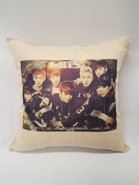 KPOP BTS 40x40cm Linen Pillow Case Cushion Case Bts Bangtan EXO Wanna One  K-pop Pillow Cover Perfect Christmas Gift Holiday Gift 