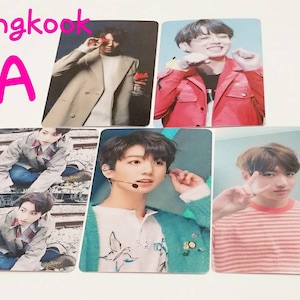 KPOP BTS 5 PCS Thick Glossy Photo Card Stickers Bangtan Stickers Suga Jimin Jung Kook Perfect Christmas Gift Holiday Gift