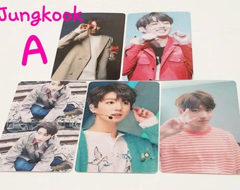 KPOP BTS 5 PCS Thick Glossy Photo Card Stickers Bangtan Stickers Suga Jimin Jung Kook Perfect Christmas Gift Holiday Gift