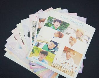 KPOP BTS Sticker Set (10 Pieces) V Jimin Jungkook Suga Rap Monster Jin Jhope Stickers Perfect Gift