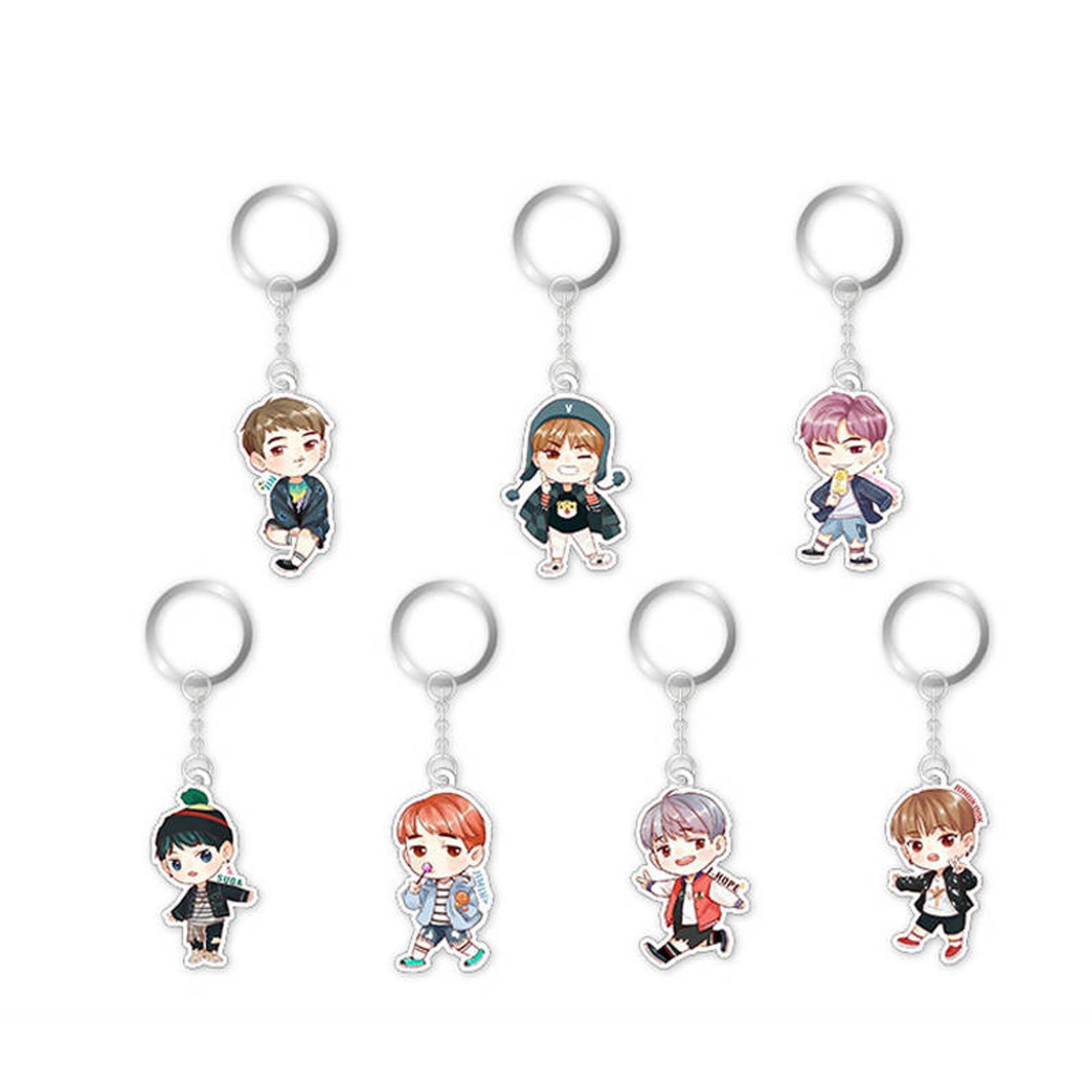 Cute Kpop BTS Bangtan Boys Acrylic BTS Keychain Keyring Etsy UK