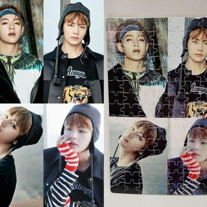 KPOP Puzzle BTS A4 Size 20x29cm 120 Pcs Puzzle Kpop Collectible Unique Gift Jigsaw Puzzle V Jimin Jungkook Suga Jhope Rap Monster Jin Puzzle