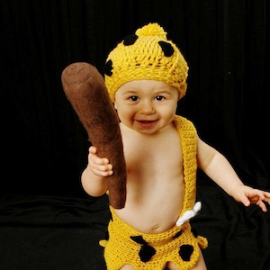 Crochet Bam-Bam Baby Outfit - Costume - Crochet Pattern Only