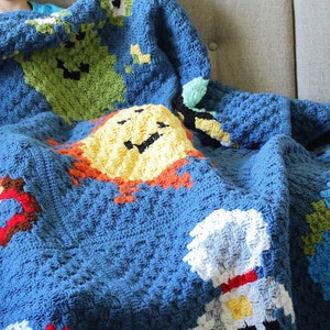 Outer Space C2C Crochet Blanket Crochet pattern only Digital Download crochet solar system blanket imagem 5