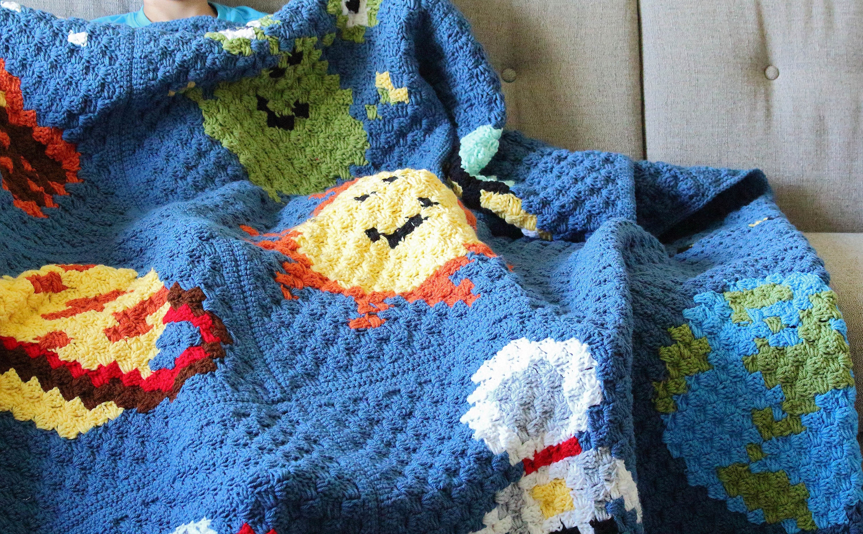Outer Space C2C Crochet Blanket Crochet pattern only Etsy