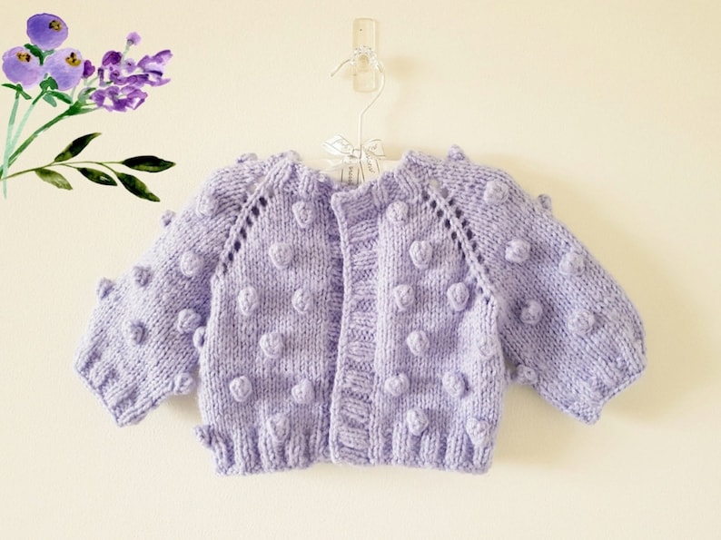 Sweet Dreams Cardigan PDF Download Top Down Knit Baby Cardigan image 1