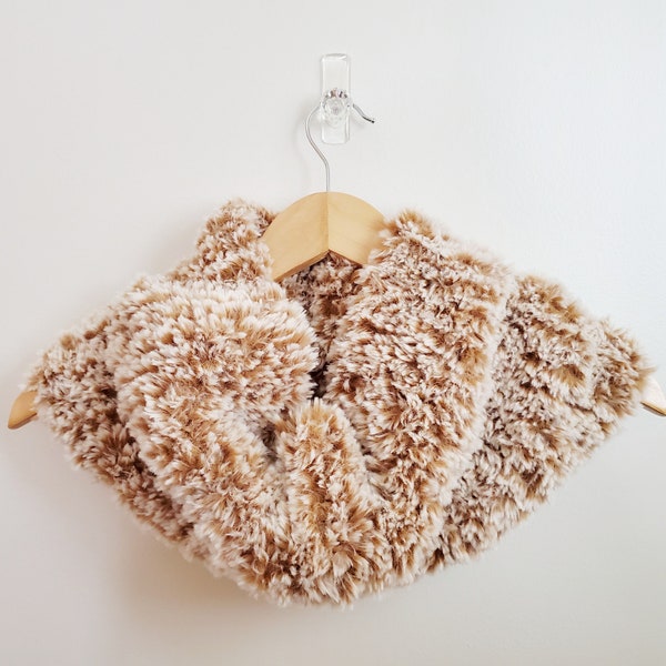 Faux Fur Cowl - Knitting Pattern Only - Digital Download - Winter Accessories - Knit Scarf Pattern