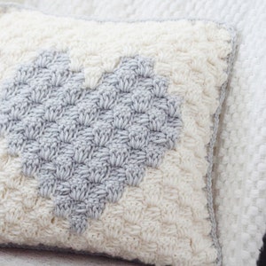 Mini Sweetheart C2C Pillow Cover Pattern - Crochet Pattern Only