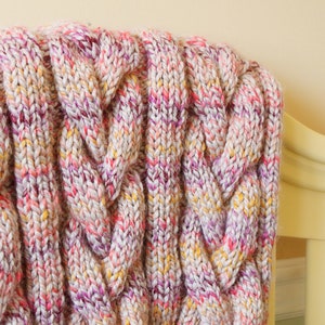 Big Braid Afghan - KNITTING PATTERN