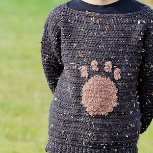 Crochet Kids Bear Paw Sweater Pattern – Beginner Friendly (PDF Pattern)