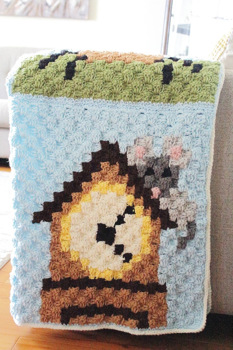 Nursery Rhyme Baby Blanket C2C Crochet Pattern Digital Etsy