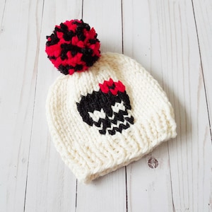 The Skull Beanie - Knitting Pattern - Digital Download - Knit Skull Beanie