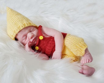 Winnie the Pooh Newborn Outfit - Knitting Pattern Only - Photography Prop