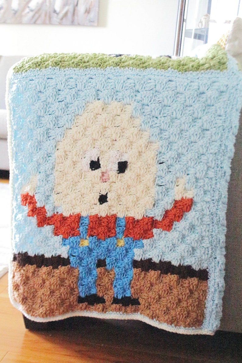 Nursery Rhyme Baby Blanket C2C Crochet Pattern Digital Etsy