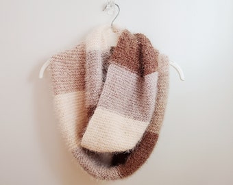 Knit Color Block Cowl - Digital Download - Knitting Pattern