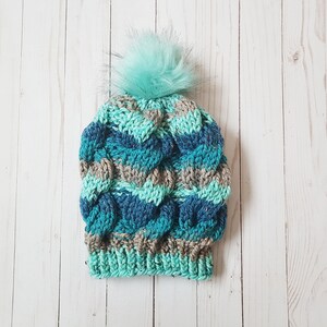 Twisted Cable Beanie - KNITTING PATTERN - Etsy