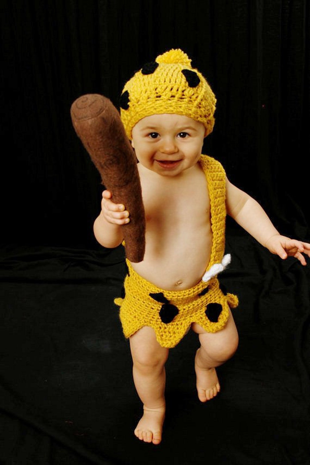 Crochet Bambam Baby Outfit Costume Crochet Pattern Only Etsy Canada