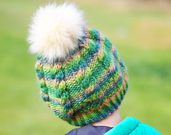 Little Twists Beanie - Knitting Pattern - Digital Download Only - Knit Cabled Beanie Pattern