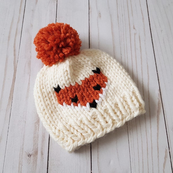 The Friendly Fox Beanie - Knitting Pattern Only - Knit Fox Beanie