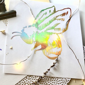 Bee Decal • Right Sided Wings • Holographic, Chrome, Glossy, Matte • Customizable Color & Size